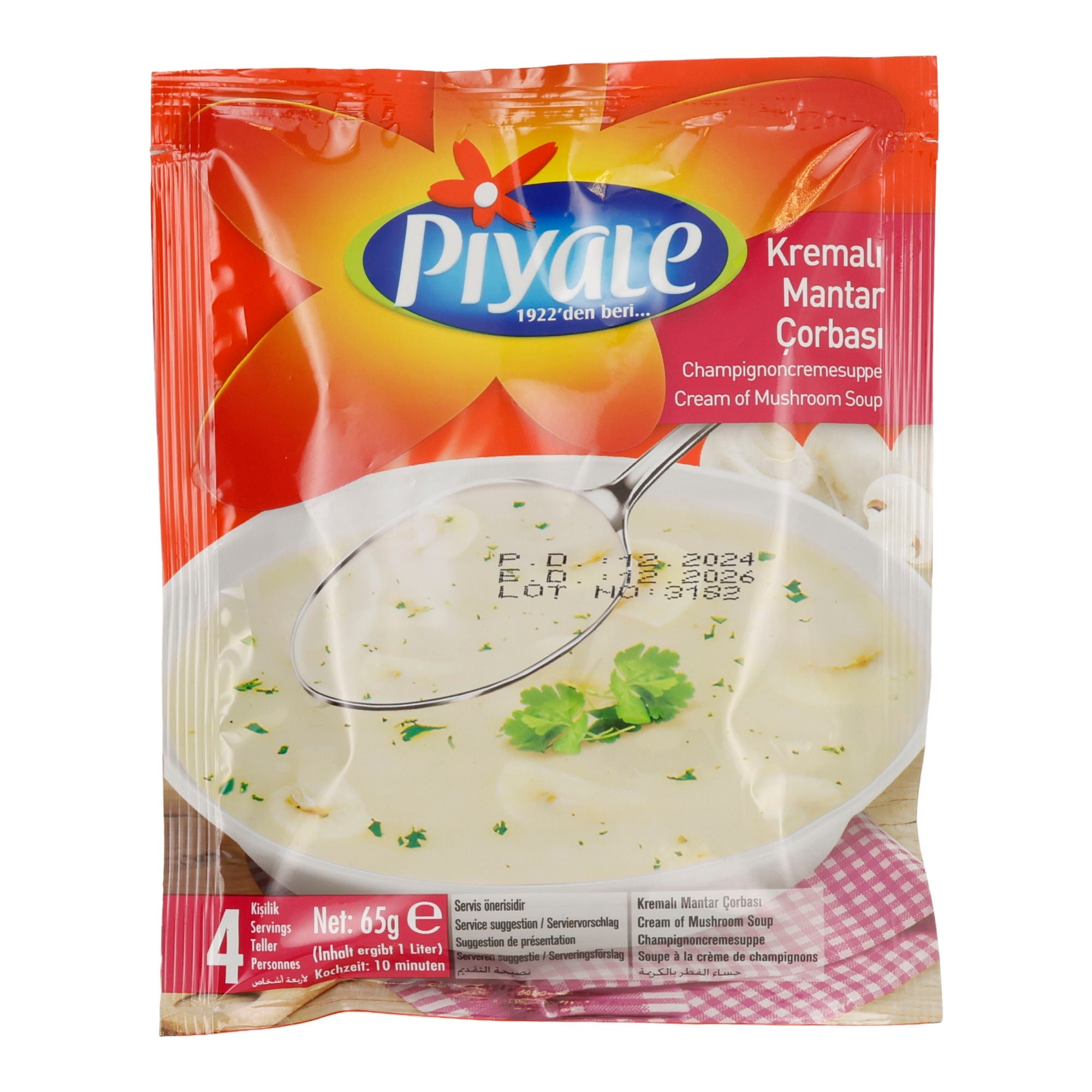 Piyale Champignoncremesuppe | Instantpulver | 65 g (ergibt 1 L Suppe) - Taste Your World